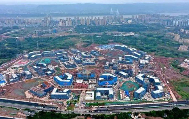 宜宾职业技术学院南溪校区总体形象完成40%